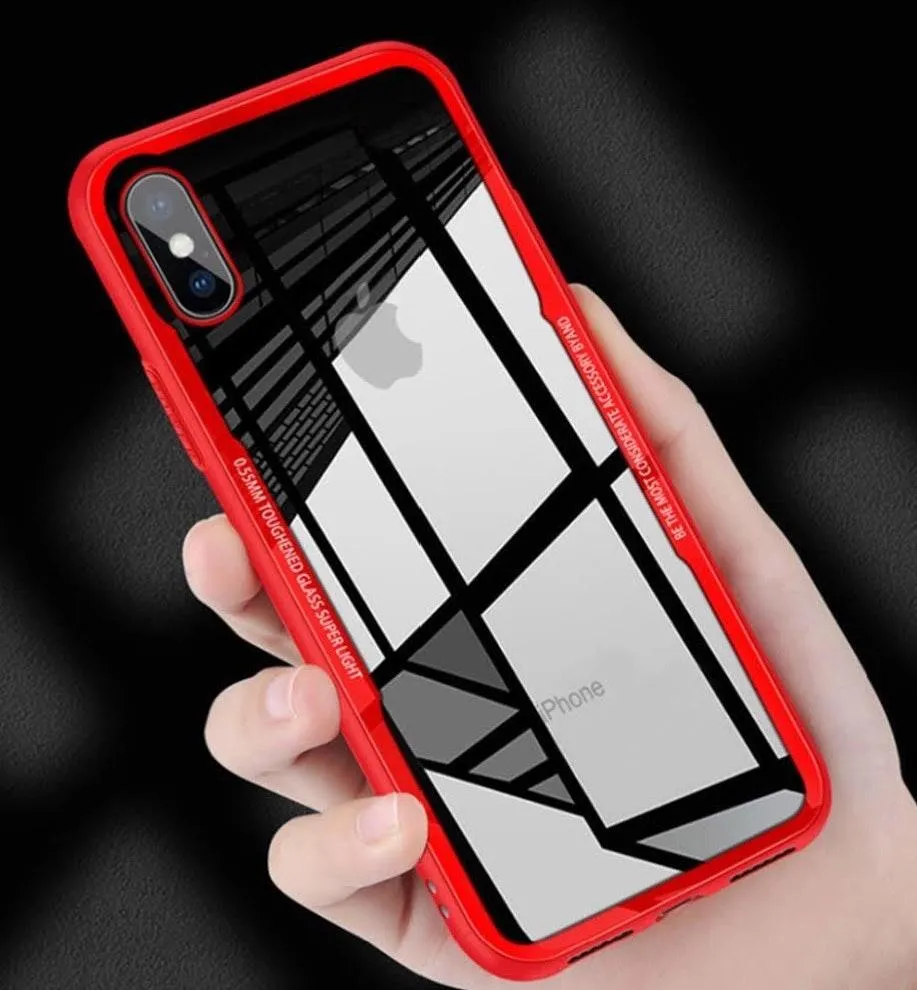 iPhone XS X Fashion Shockproof Tempered Glass Case - Image 4