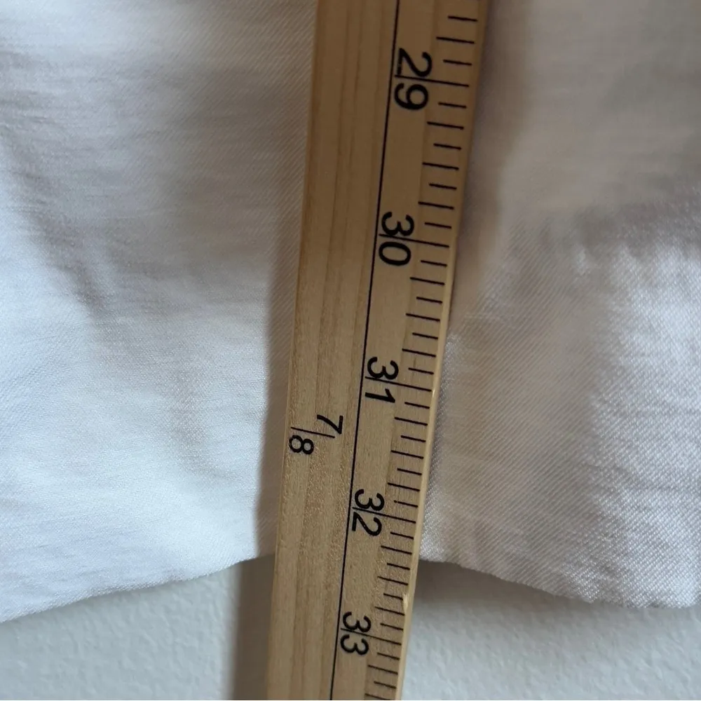 NONchalant Label Fabi Pant High Waisted Wide Leg Pleated Size Medium Trousers White - Image 10