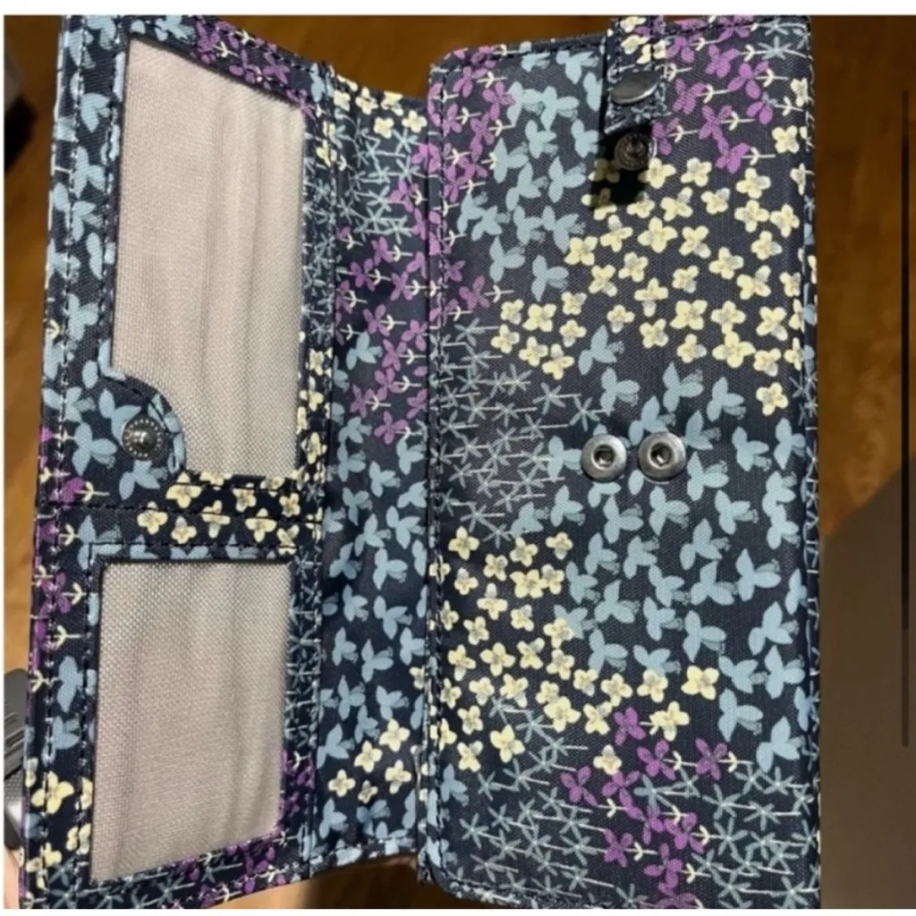 Kipling  Teddi Tri-Fold Wallet Navy Blue and Purple - Image 3