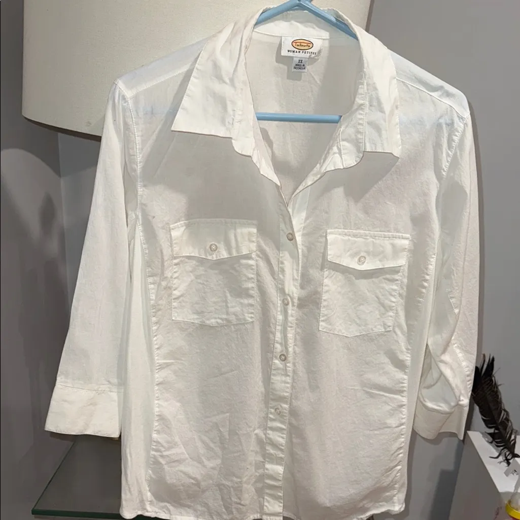 Talbots Classic White Top - 2X - Image 3