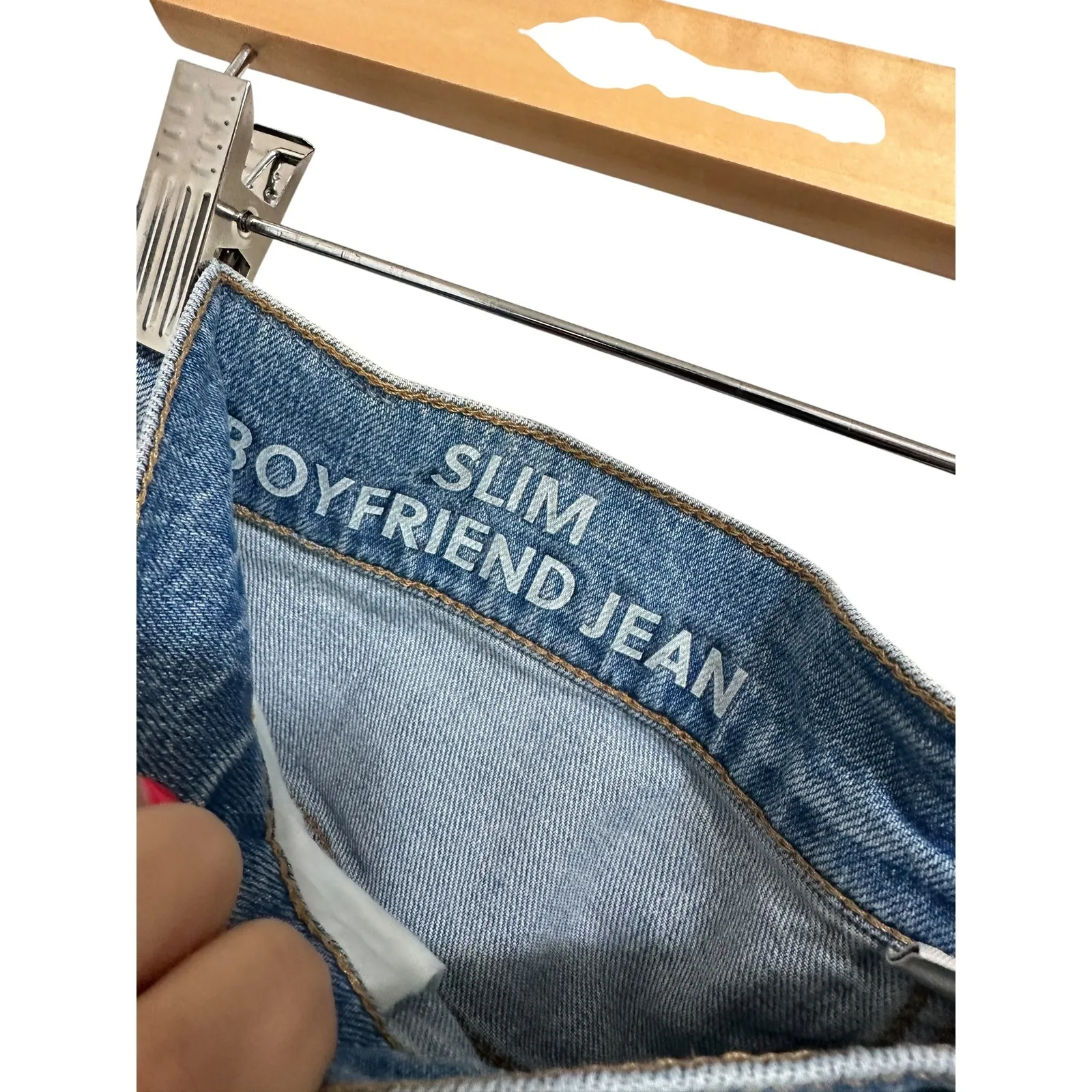 J. Crew Slim‎ Boyfriend Jeans Women's Size 34 Light Wash Distressed Denim - Image 6