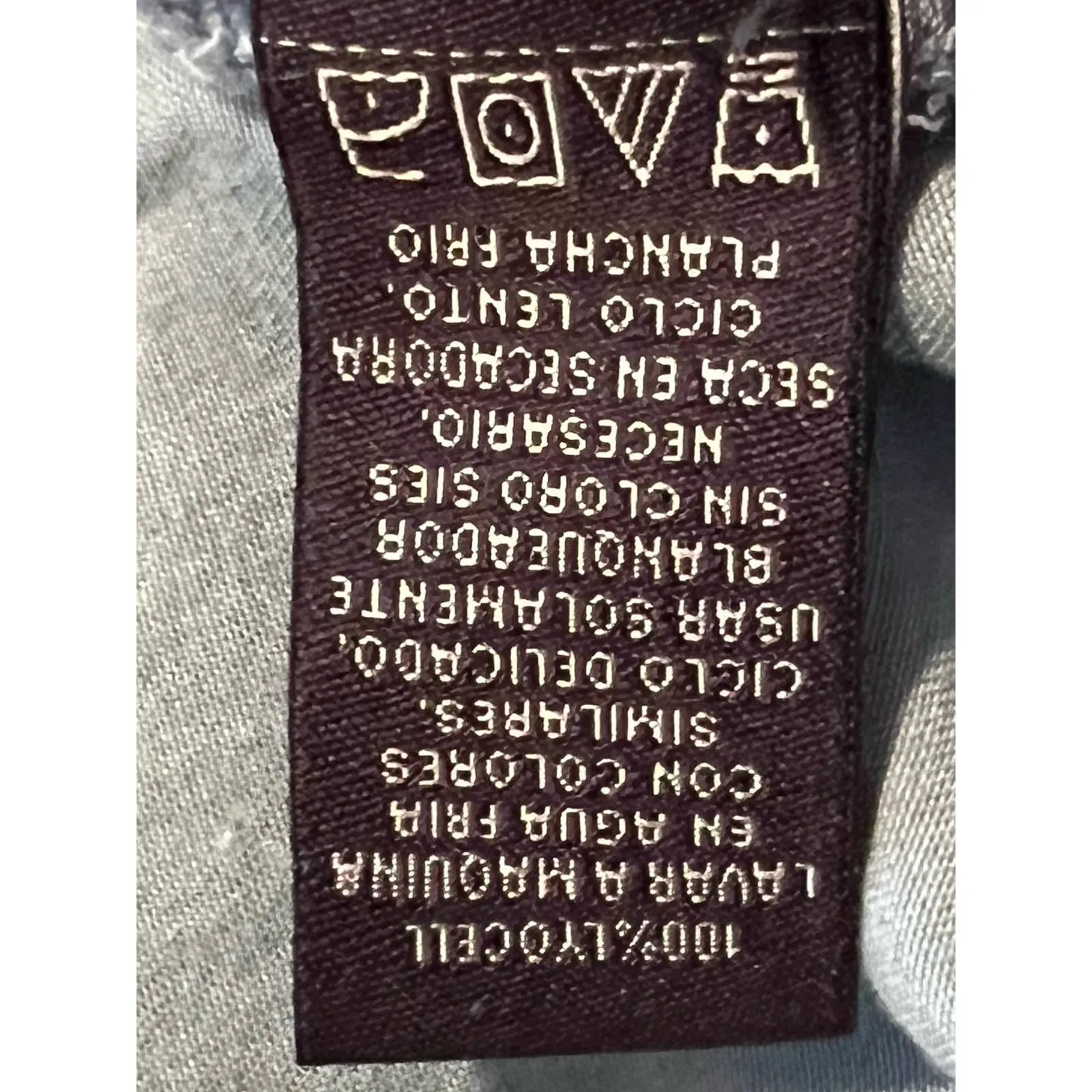 Terre Bleue Women's Blue Long Sleeve Button Front Shirt Split Back Size M‎ Size M - Image 5