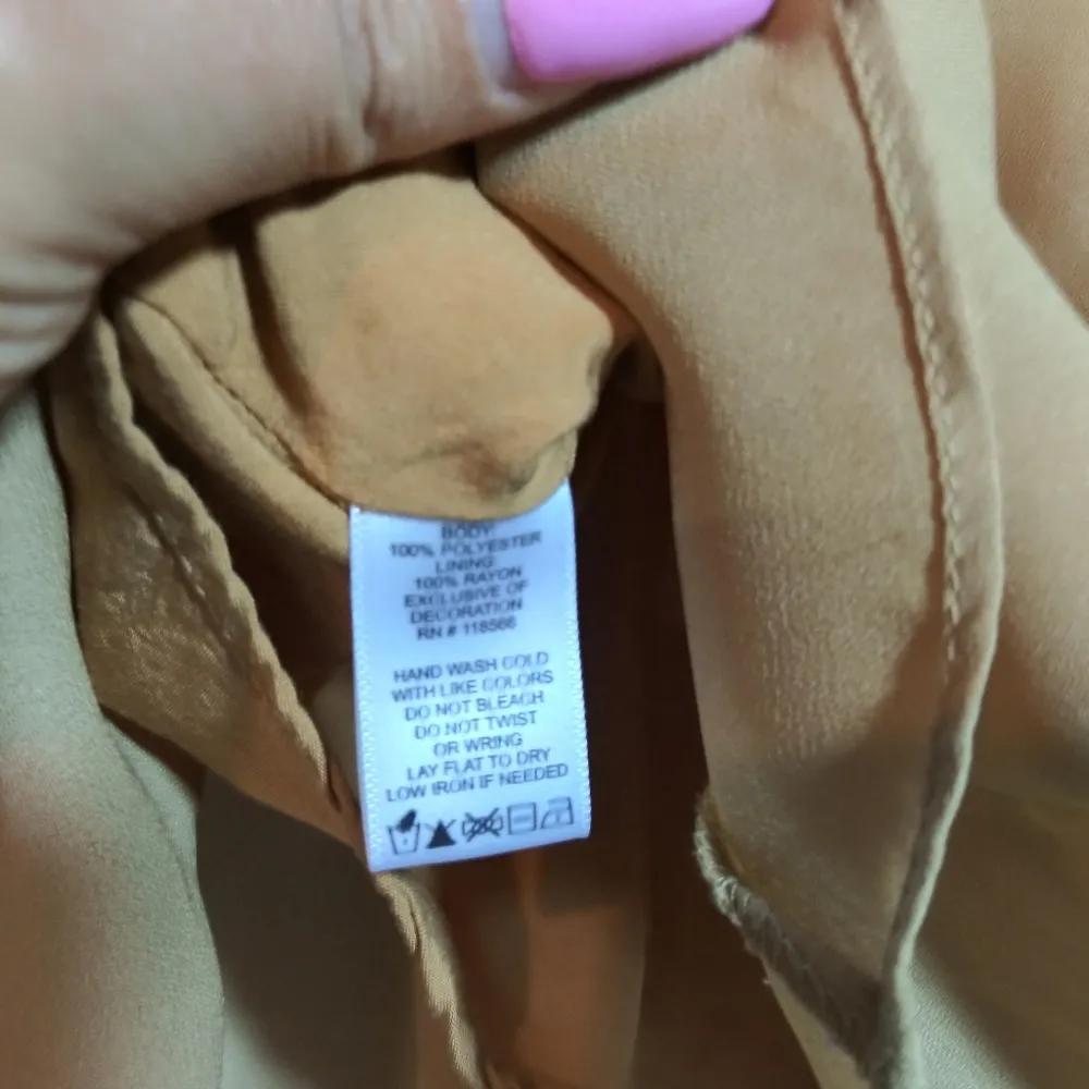 Cheryl Crown Embroidered Mustard Mock Neck Sleeveless Top Boho Retro Size XS Yellow - Image 11