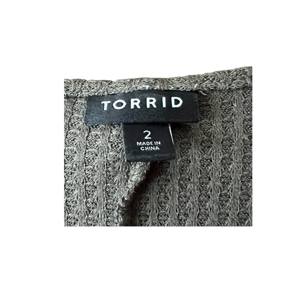 Torrid ribbed casual deep V neck long sleeve top Under the Sun top - Image 3