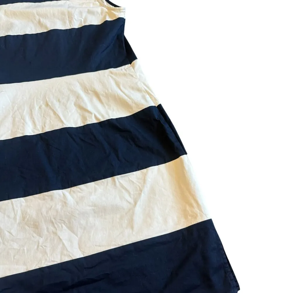 Sail to Sable STS Navy White Stripe Dress Sleeveless Sheath Size Small Women's - Image 8