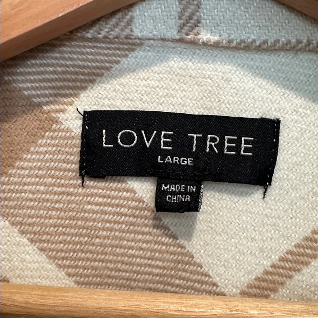 Love Tree  Tan and Cream Checkered Jacket - Image 2