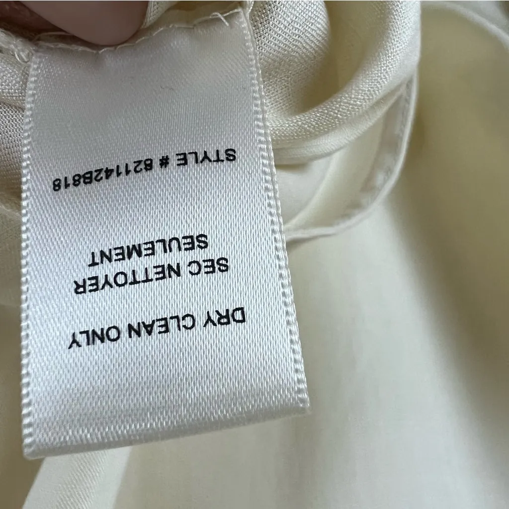 Rebecca Taylor Puff Sleeve Blouse Ivory Bone Size Medium NWT - Image 7