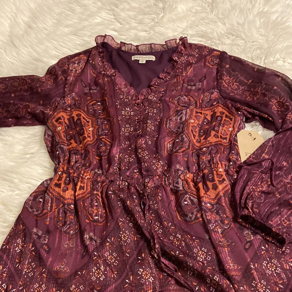 FRYE AND CO DRESS SIZE M BRAND NEW PERFECT WITH FRYE BOOTS LONG SLEEVES Size M - Image 12
