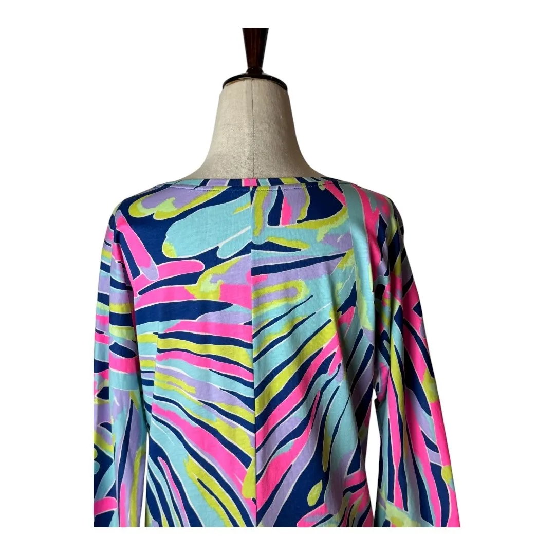 Lilly Pulitzer Dress Women XS Pink Blue Floral Indigo Sea Cori‎ Mini Preppy Boho - Image 5