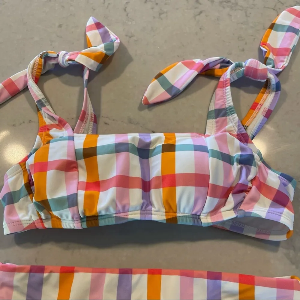 Colorful Plaid XS Kona Sol Bikini - Image 2