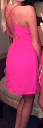 Francesca's Hot Pink Dress - Image 4