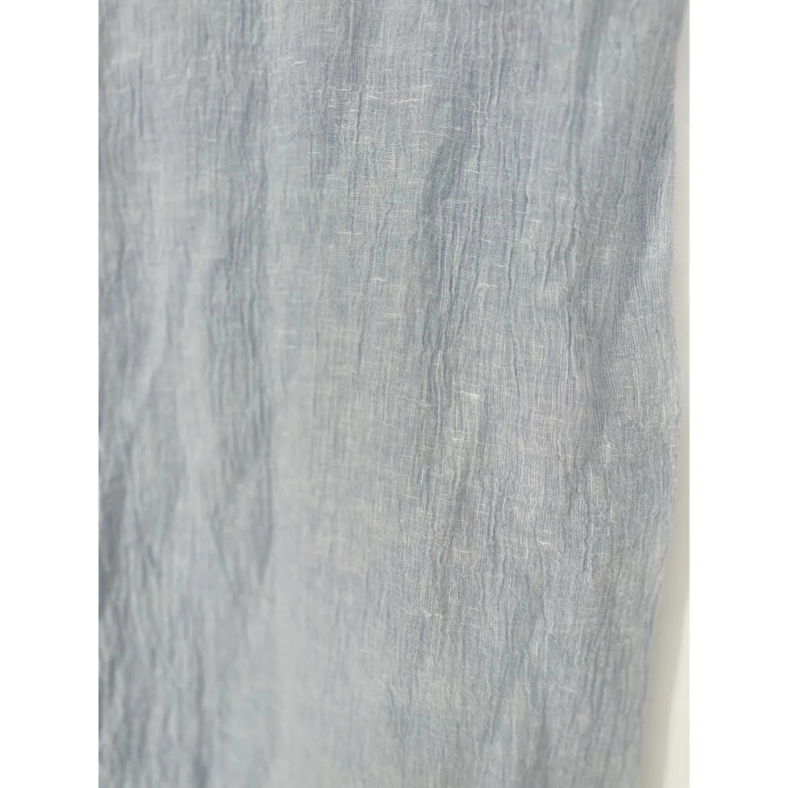 Tahari Blue Gauzy Coastal Elastic Waist Linen European Flax Maxi Button Skirt L - Image 3