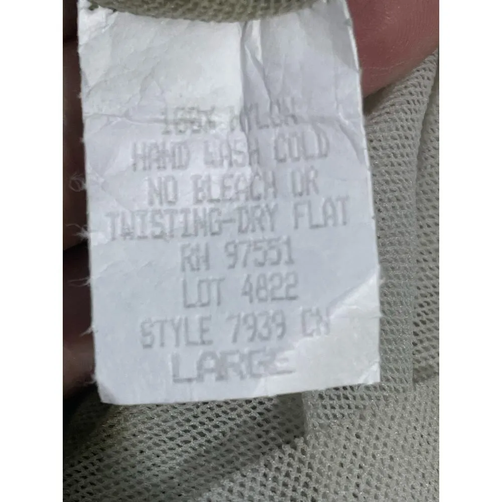 Y2K Sweet Pea Babydoll Top Skirt Set Medium Green Tie Gauzy Fairy Grunge Beaded - Image 9