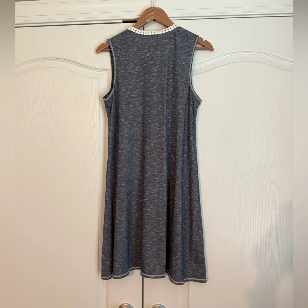 Max Studio Dress Blue/White - Image 4