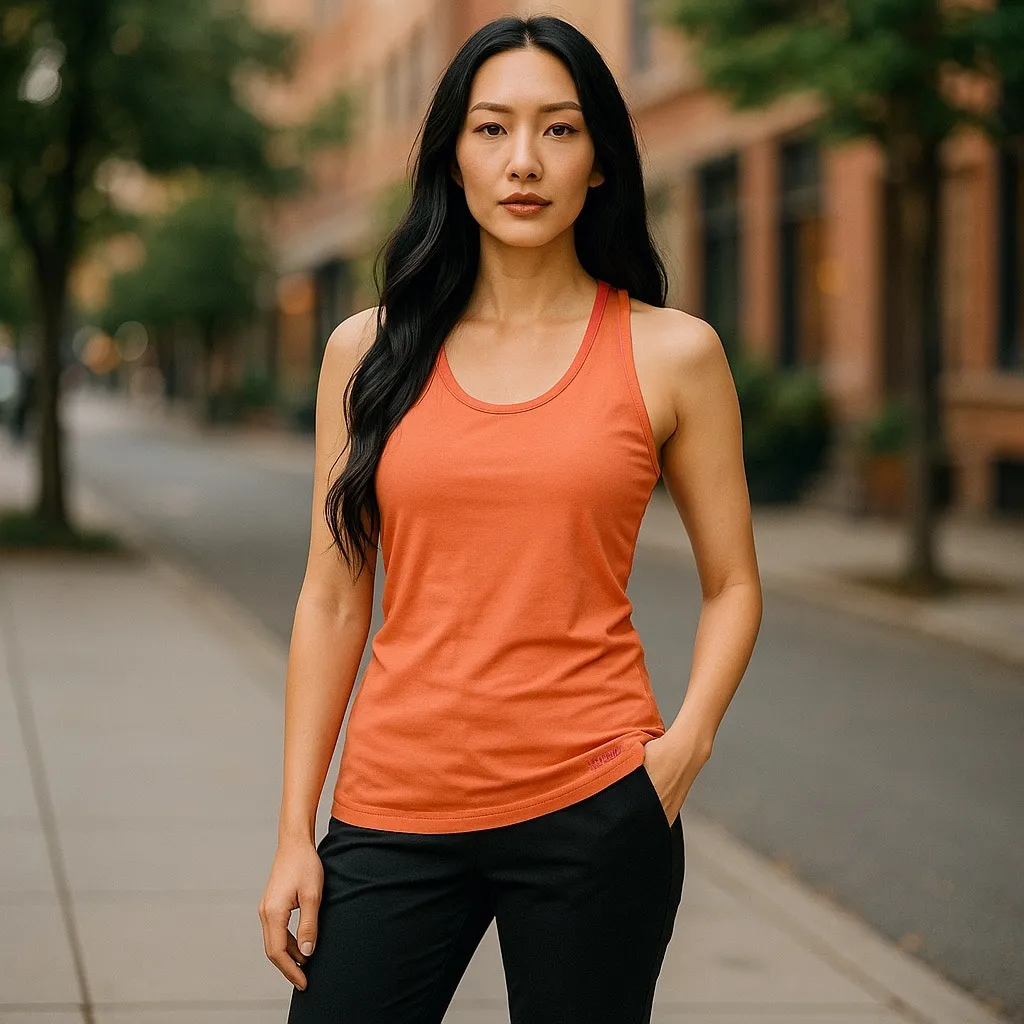 The North Face Womens Tank Top Size M Peach Coral Salmon Vapor‎ Wick Vaporwick - Image 2