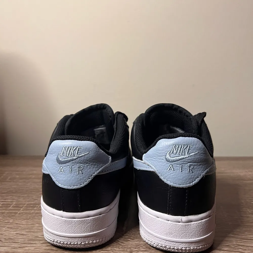 Nike Air Force 1 FM Customized Black Light Blue and White Sneakers Very Clean - Image 4
