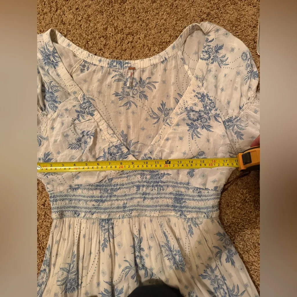 Free People Golden Hour Floral Ballon sleeve Maxi Dress Events size Medium - Image 10