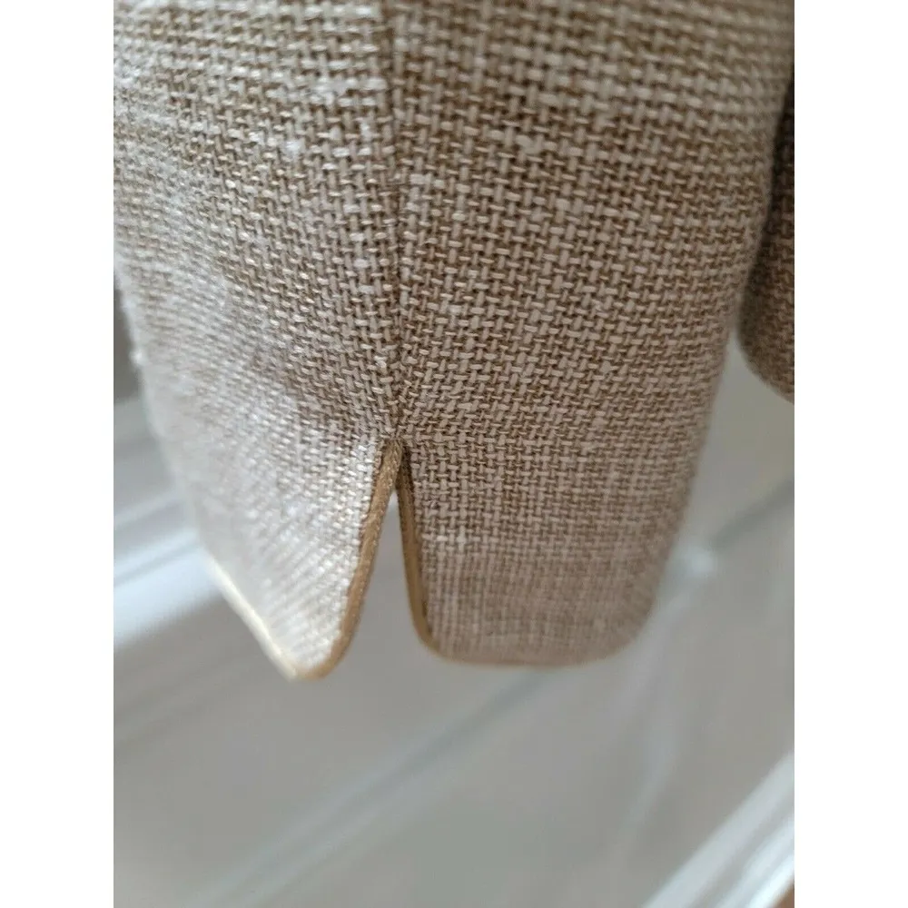 Pendleton Women's Beige Viscose Single Breasted Four Buttons Fitted Blazer 10 - Image 5