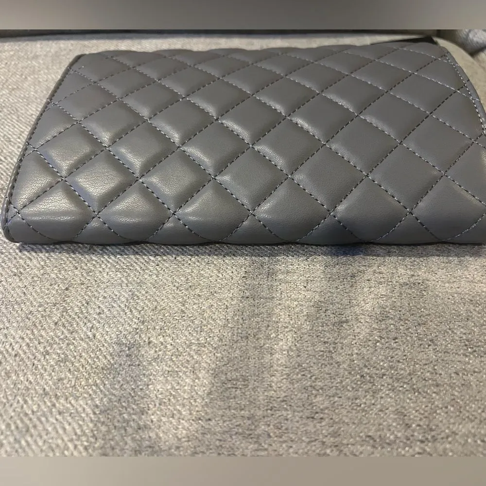 nwt badgley Mischka gray diamond quilt convertible crossbody - Image 5