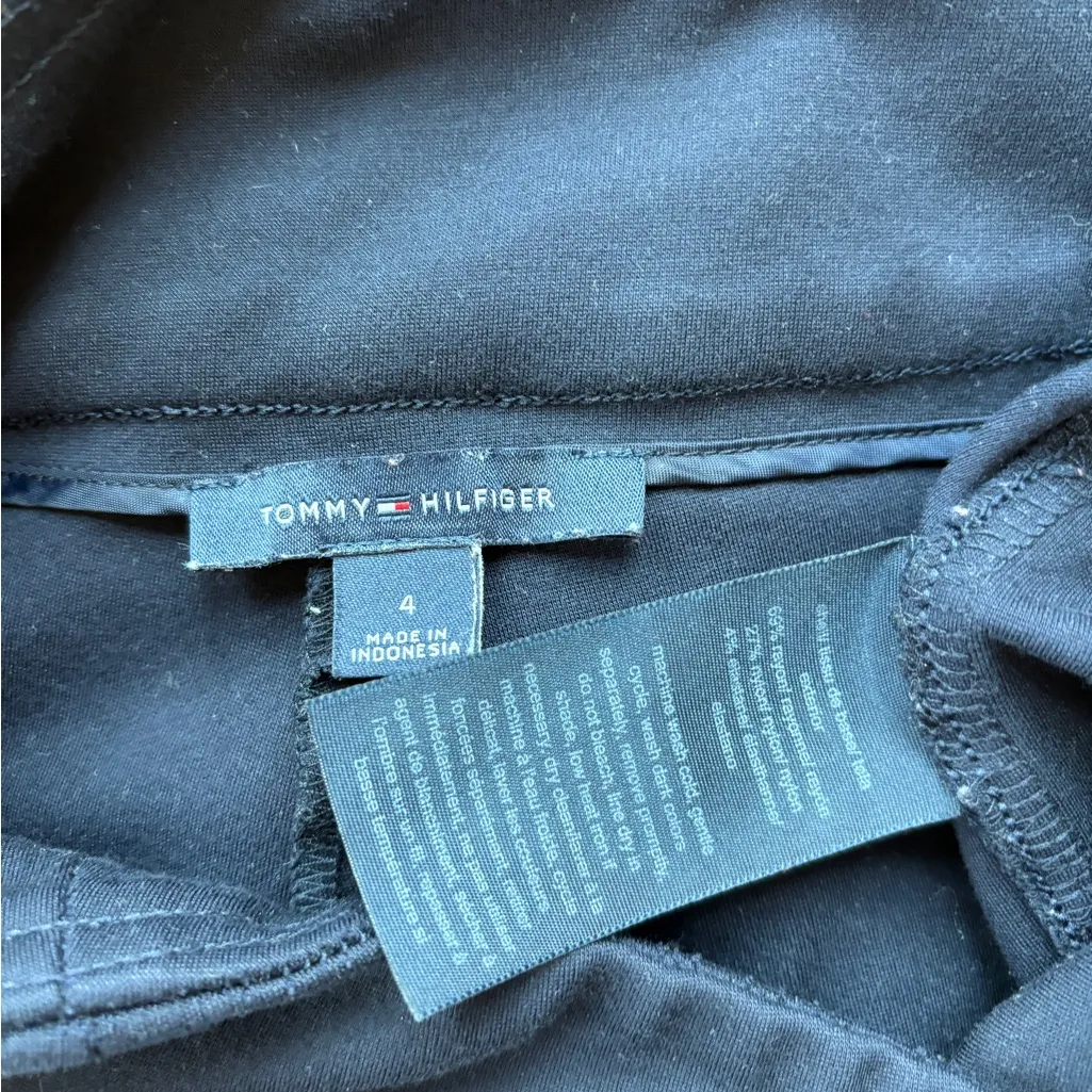 Solid Navy Blue Tommy Hilfiger Skinny Pull On Pants - Image 10