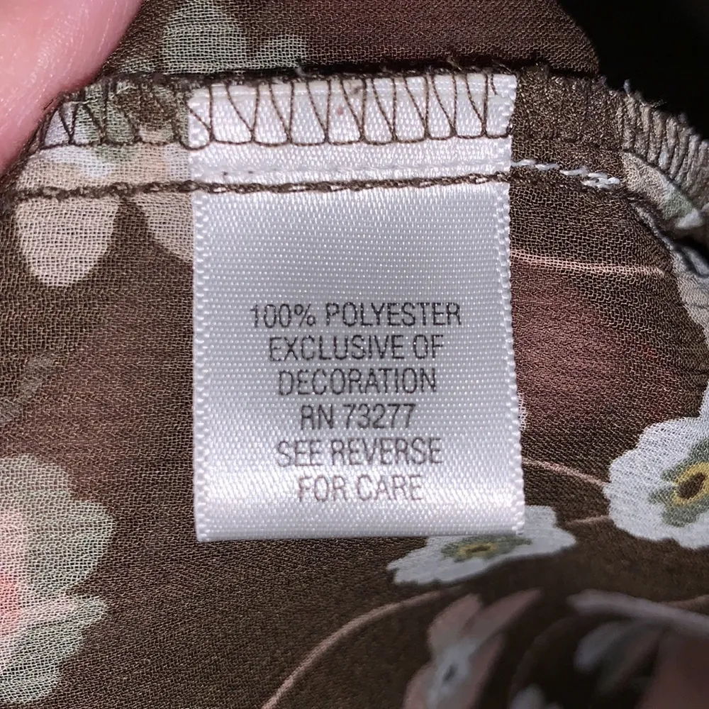 Candie's  brown floral lace sheer blouse - Image 8