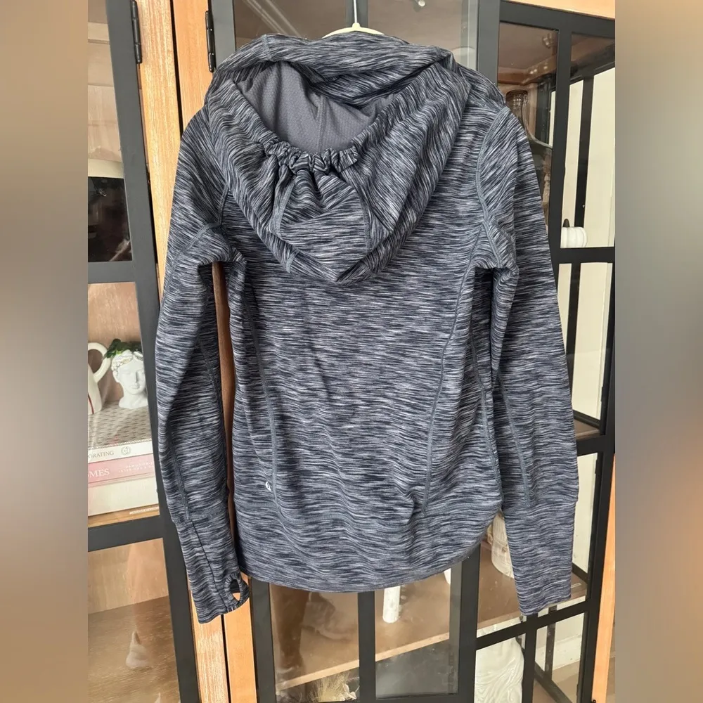 Lululemon Stride Jacket hoodie full zipper up Wren Space Dye heathered charcoal - Image 7