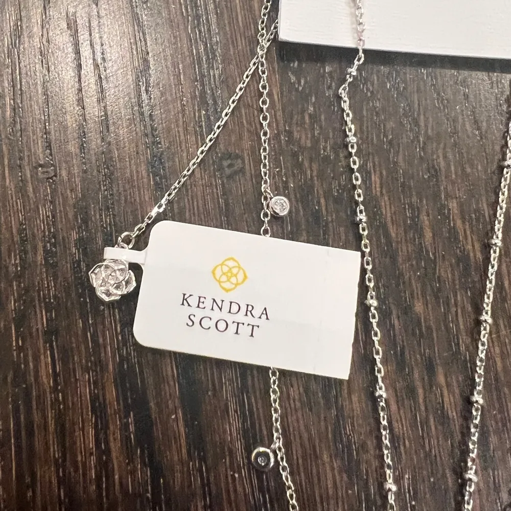 NWT Kendra Scott Silver Multi-Strand Necklace with Pendant - Image 4