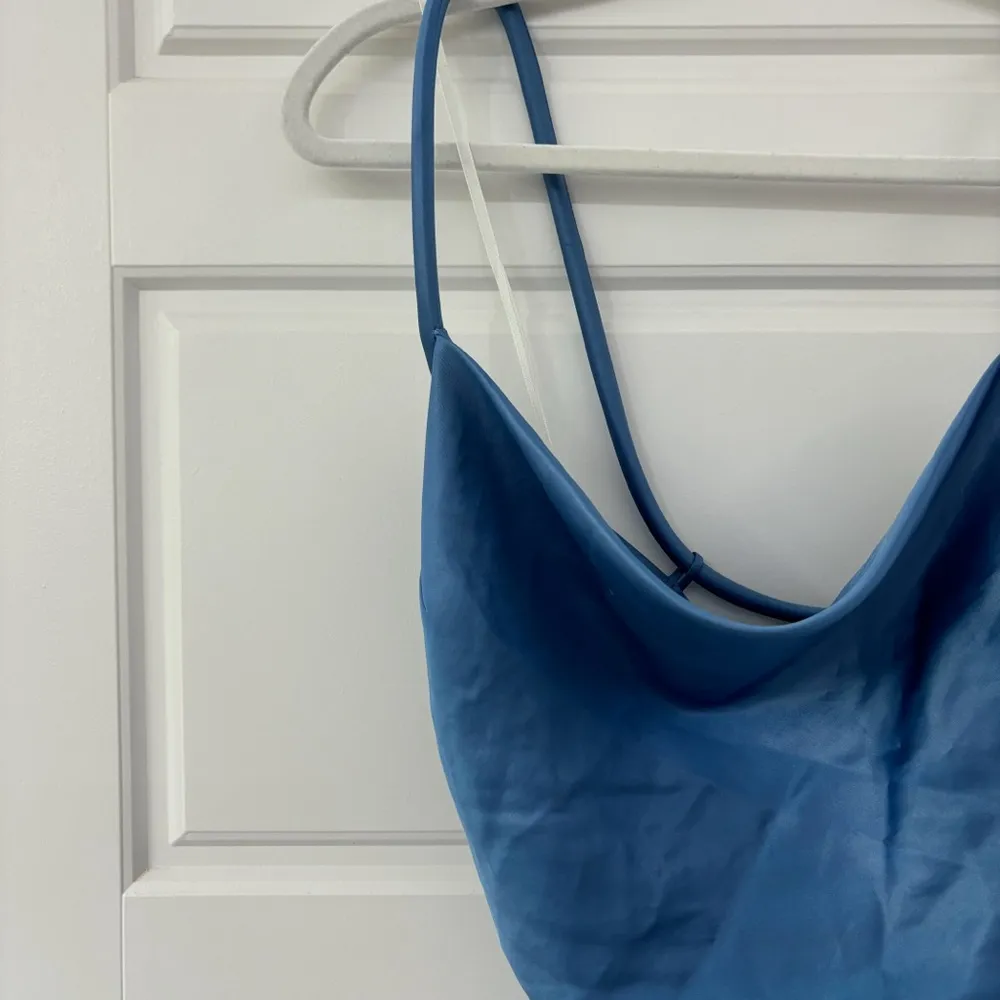 Nanushka Malia Satin Mini Slip Dress Blue Size M - Image 10