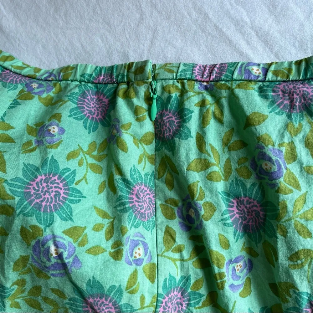 Garnet Hill  floral a-line cottagecore 100% cotton spring bridal boho y2k career - Image 6