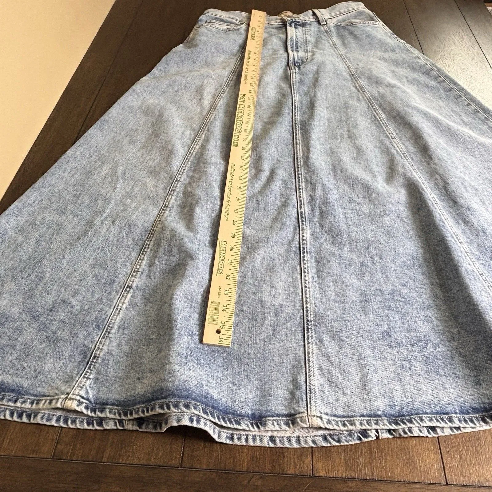 Joe's Jeans Denim Maxi Skirt SIZE 32 Full A-Line Jean Western Rigid Country $218 - Image 8