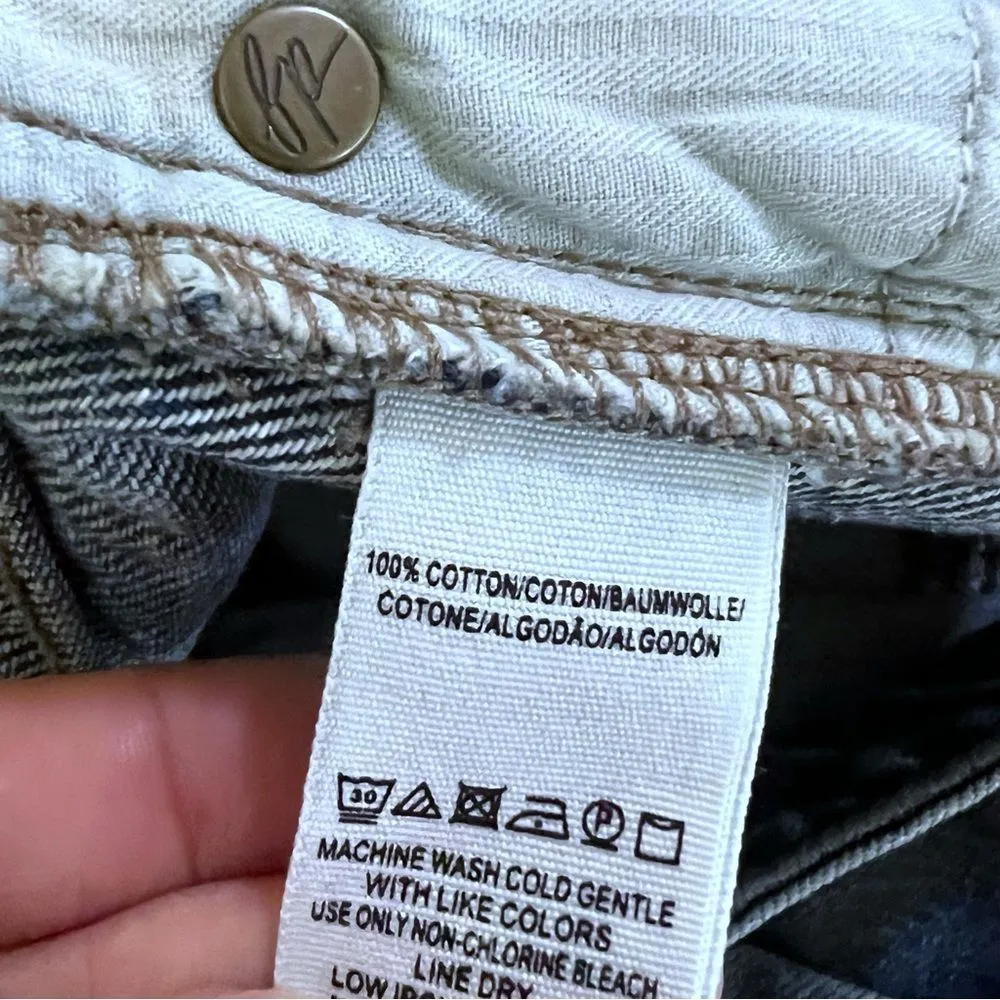 Free People We The Free Zip It Up Raw Hem Skirt Size 26 - Image 5