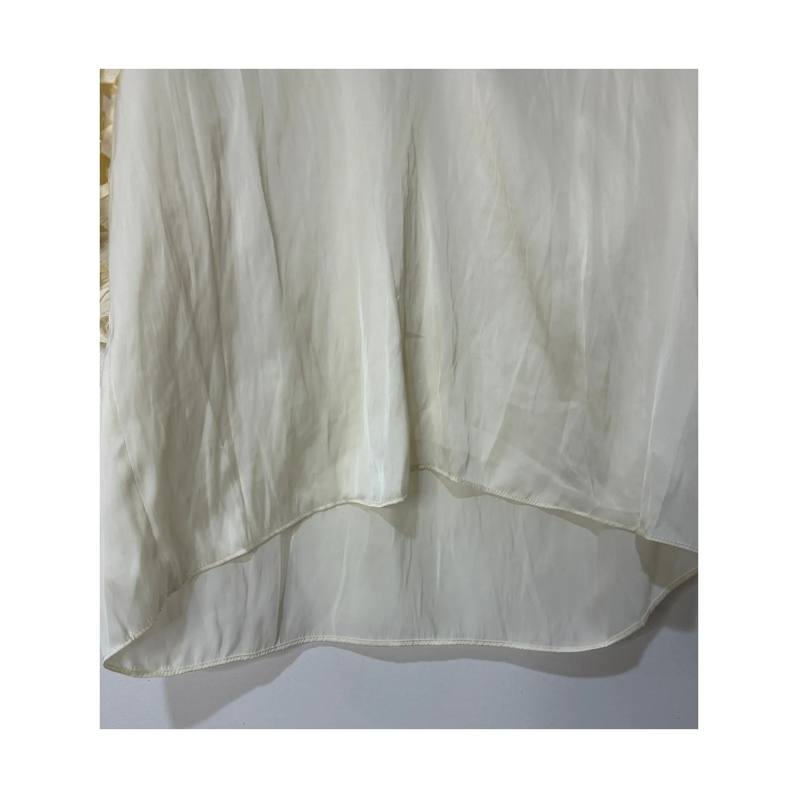 Ramy Brook Waverly Ruffle Short Sleeve Blouse Ivory Size Large NWT Ruffle Detail - Image 8