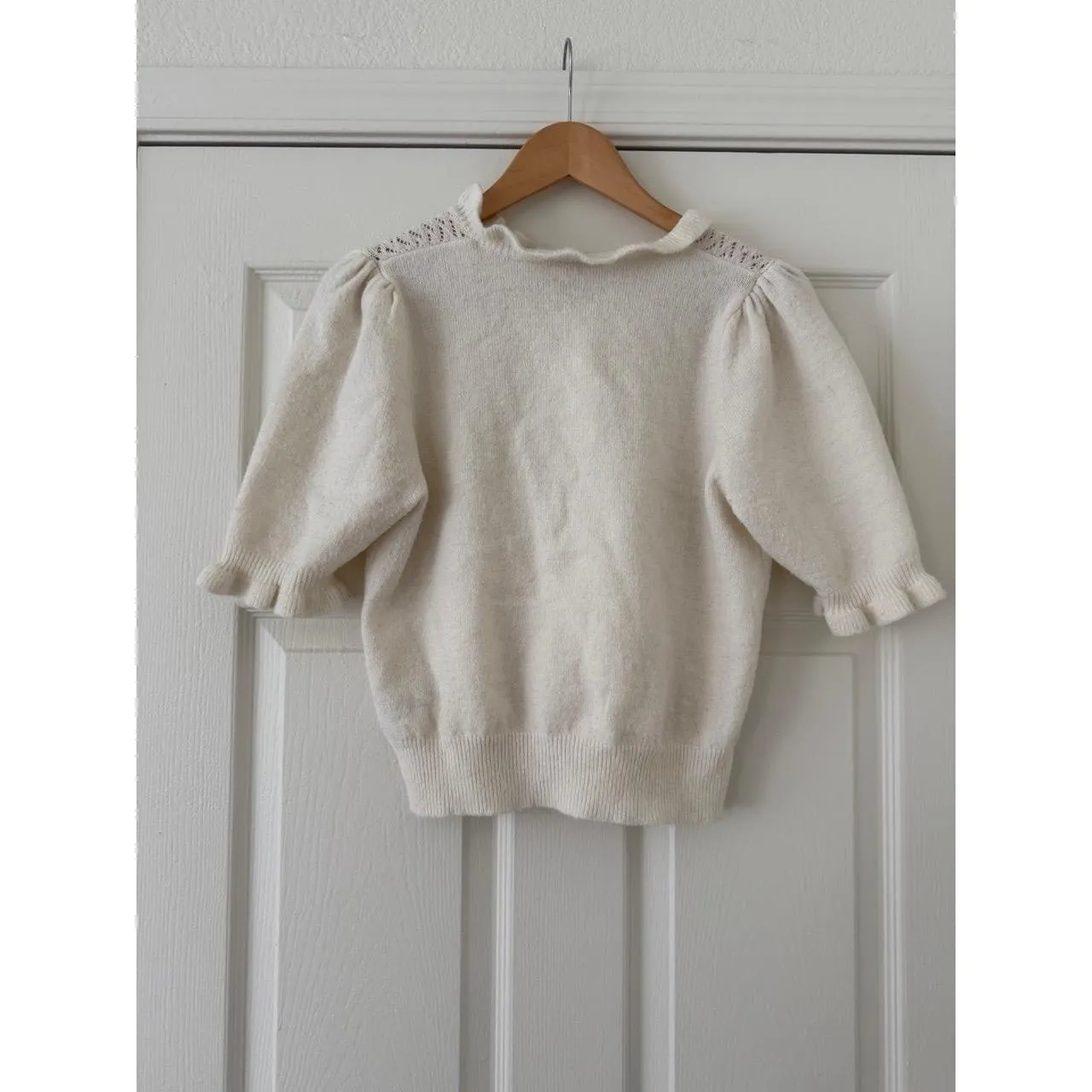 Holly & Whyte Sweater Button Up small White - Image 2