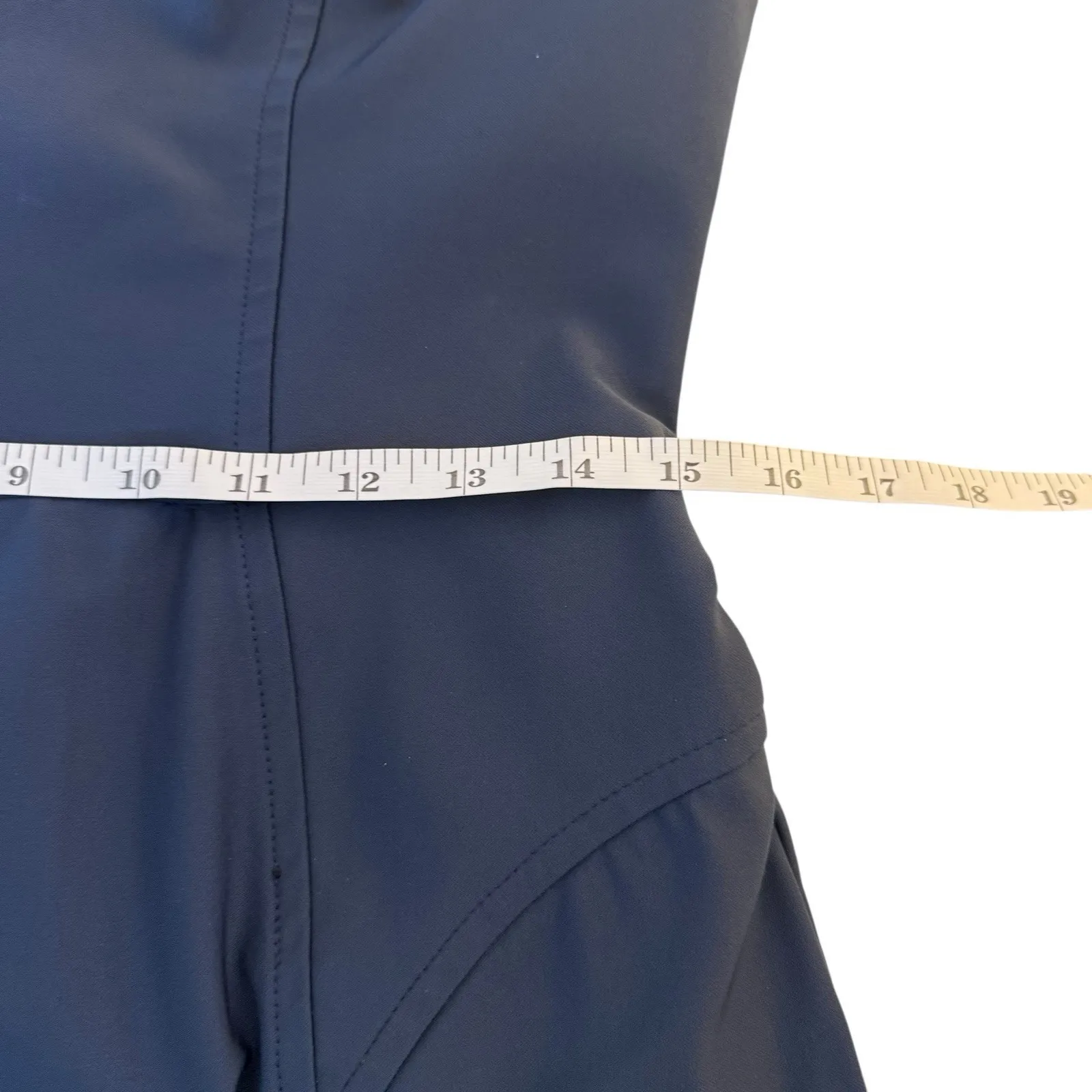 Milly Navy Blue Sheath Dress Size 10 Career Business Gold Zipper Cocktail Event - Image 9