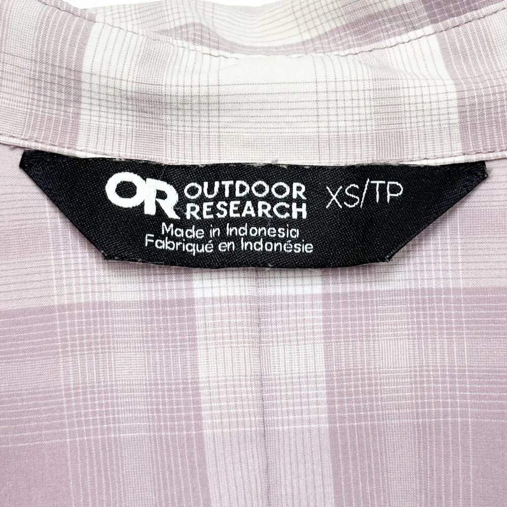 Outdoor Research Astroman Sun Plaid Shirt Sz XS Purple - Image 6