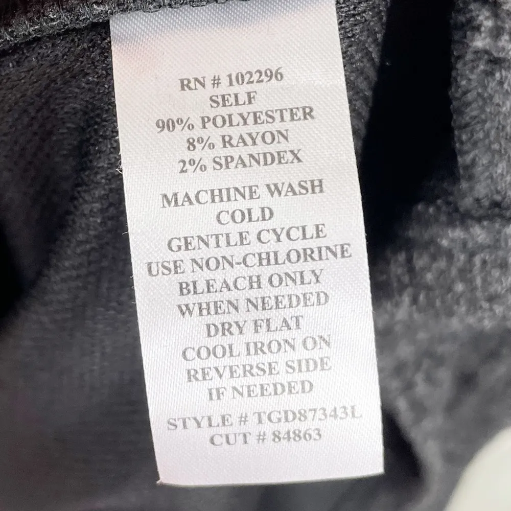 NEW Connected Apparel Plus Size Dark Grey Ribbed Knit Dress Mock Jacket Size 20W - Image 7