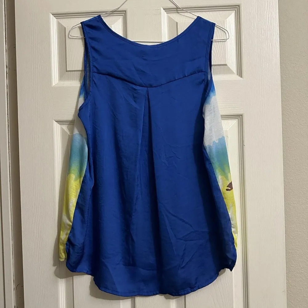 Lucky Brand Women’s Plus Size 1X 16W  Sleeveless Tank Blouse Parrot Rhinestone - Image 6