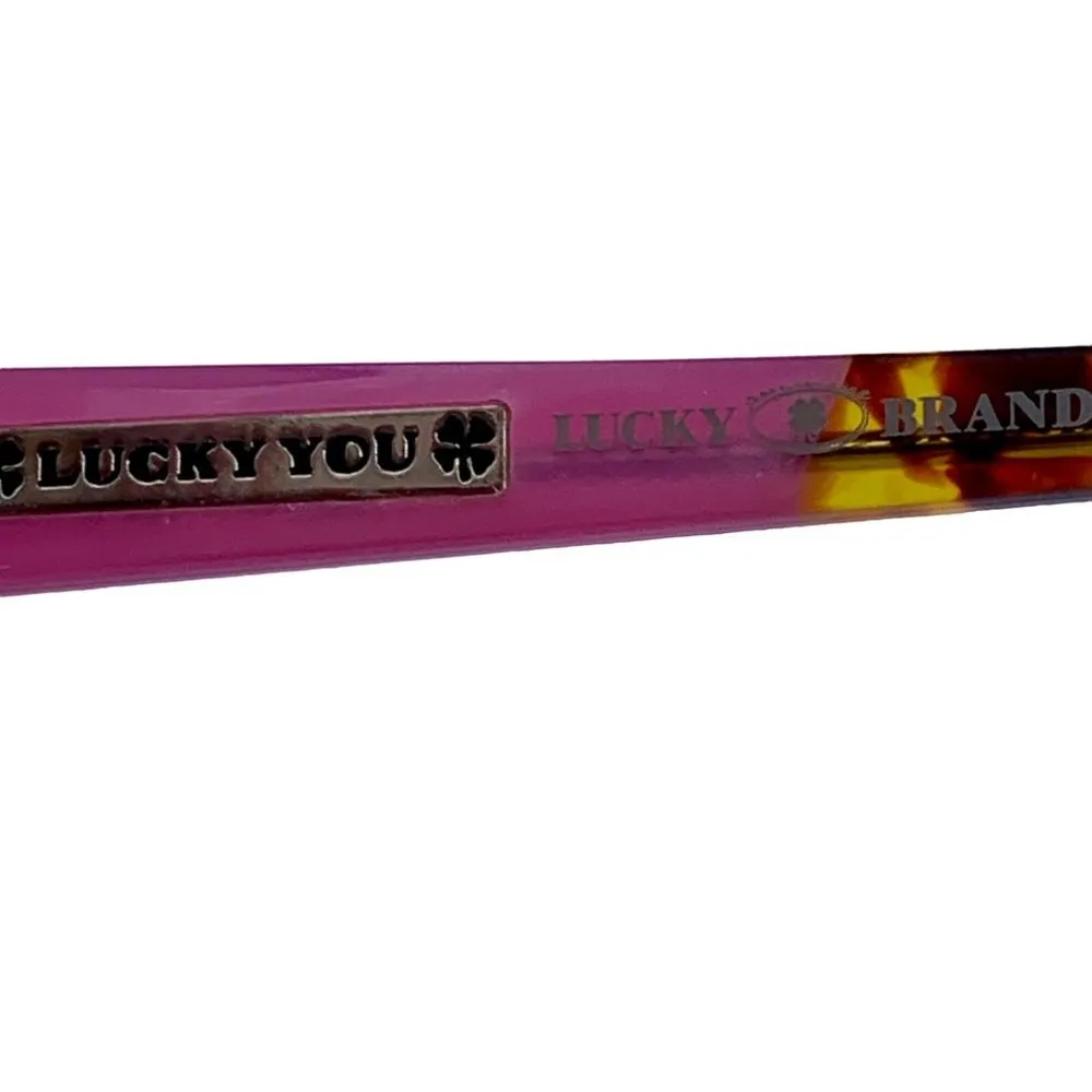 Lucky Brand Porter Unisex Glasses Blonde Tortoise Havana Pink Frames - Image 7