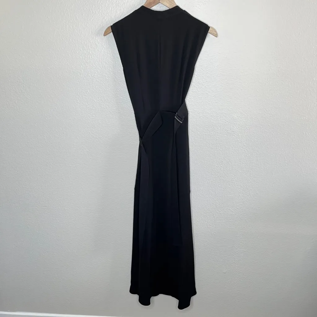 Reiss Womens Black Sleeveless Raya Belted Maxi Dress Size 4 - Image 9