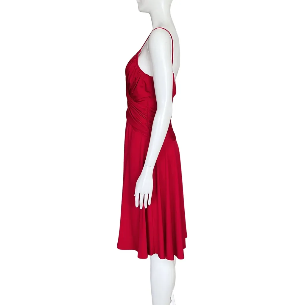 Vintage Y2K Red Hoco Cocktail Dress Medium Homecoming Wedding Guest Retro Vampy - Image 5