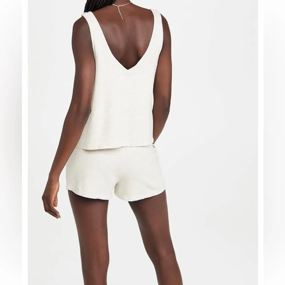 NWT MONROW Supersoft Tank Romper in Ash Gray Size M - Image 2