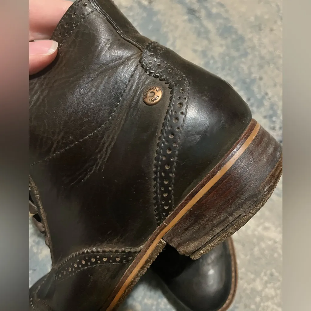 SEBAGO Claremont Sz 8M Women's Wingtip mahogany brown leather Boots Booties - Image 7