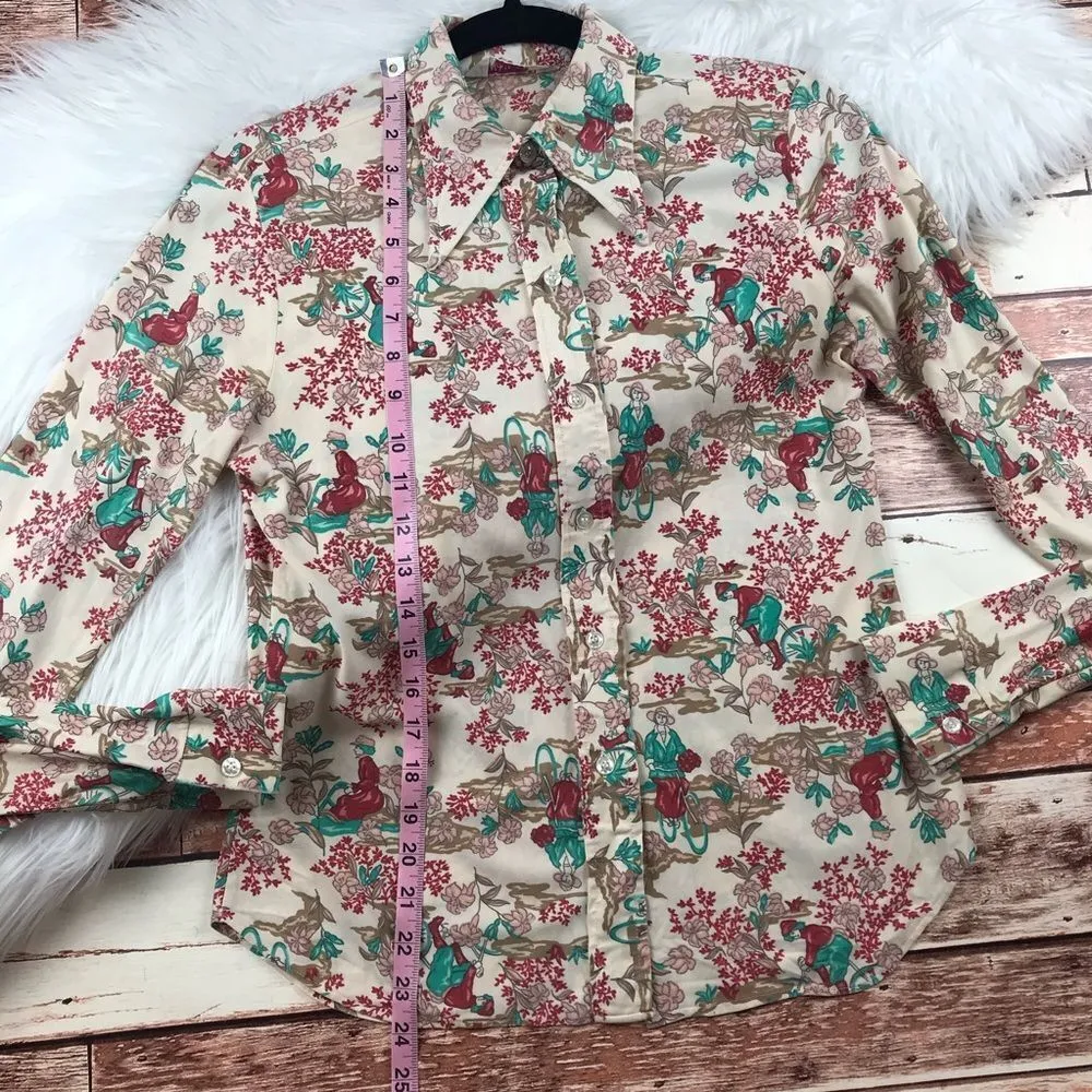 Vintage 1970’s‎ wrangler novelty blouse button up - Image 5