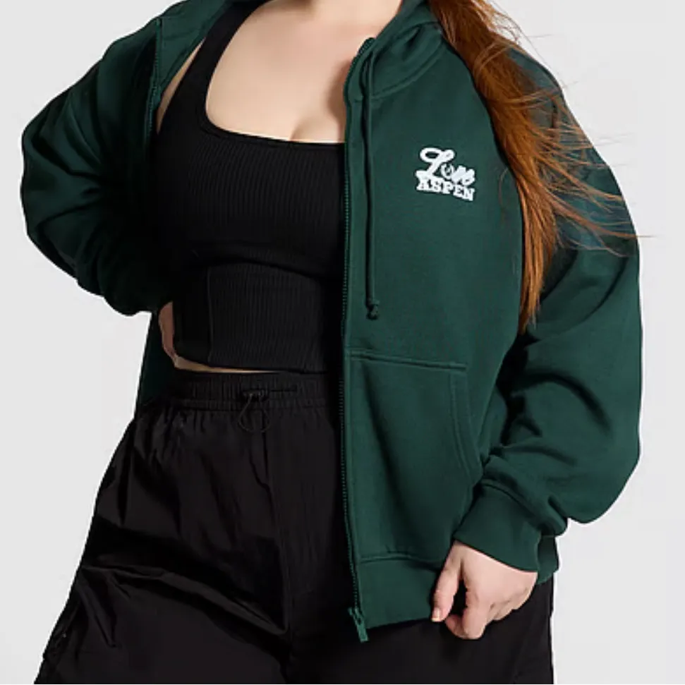 Green Victorias Secret Sweats Sweatshirt & Sweatpants Zip up Hoodie Set ~ NWTS - Image 4