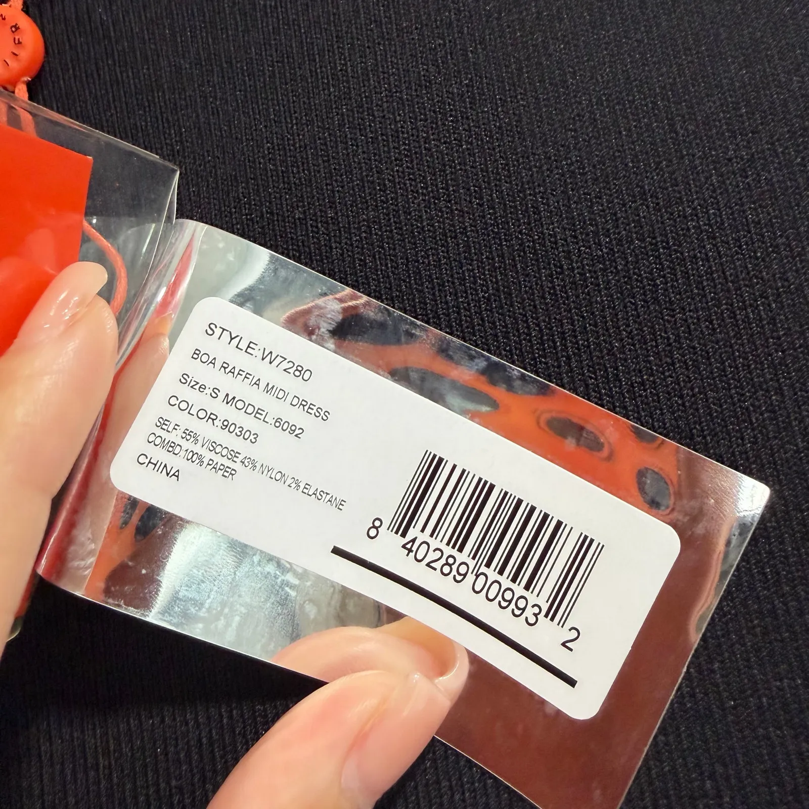 SIMON MILLER Boa Knit Raffia Midi Bodycon Black Old Money Dress $395 NWT Small - Image 5