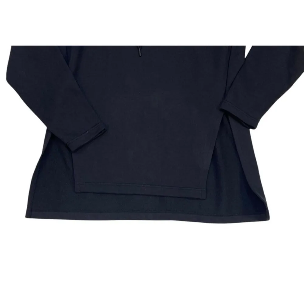 Athleta Yogi High Low Sweatshirt Jet Black Size XXS Athleisure Activewear Hood - Image 6