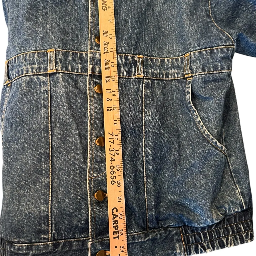 Sergio Valente Women Vtg 80’s Jean Denim Jacket M Back Pockets Baggy Streetwear Blue Size M - Image 8