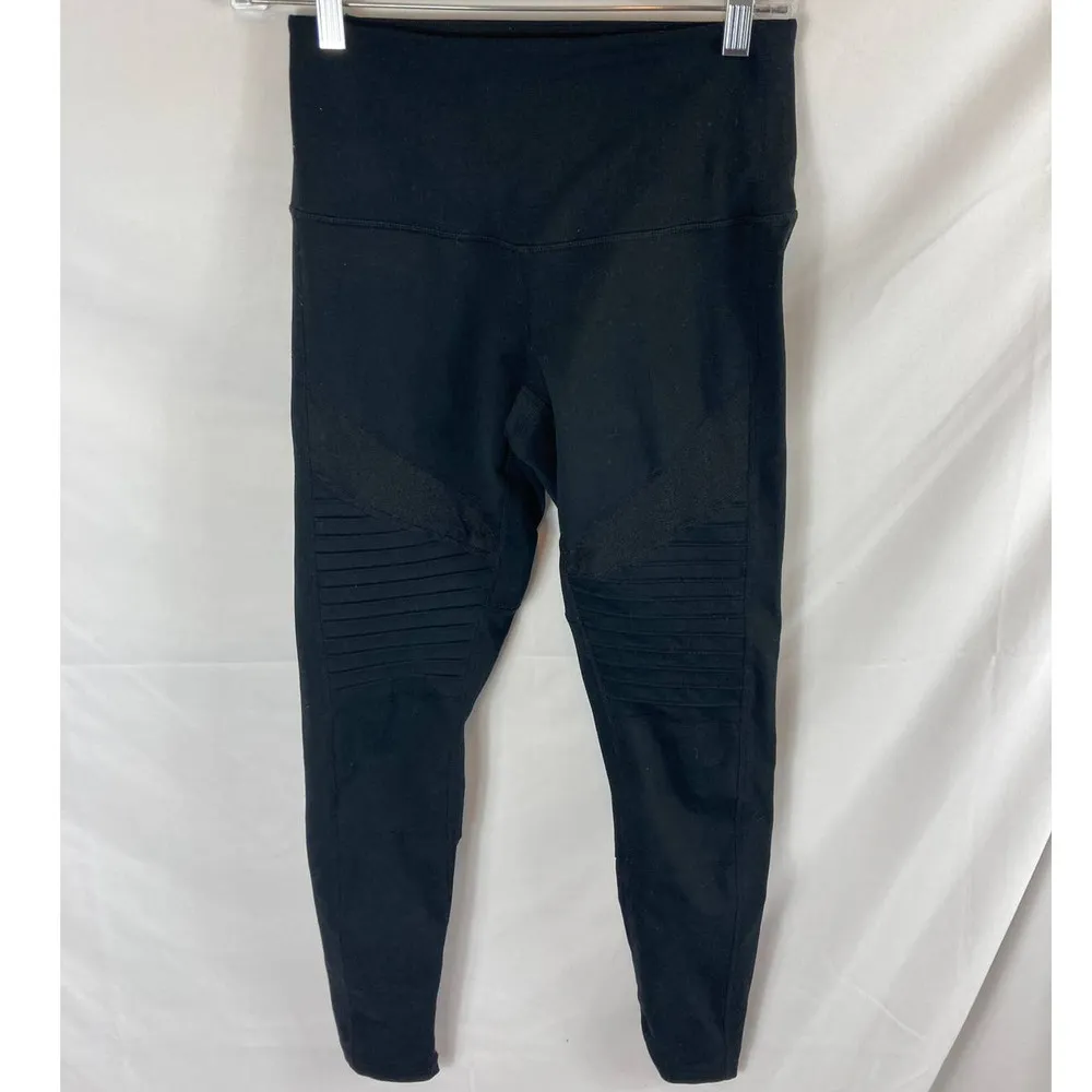 Zella Autumn High Waist Moto Ankle Leggings Black Size Small - Image 4