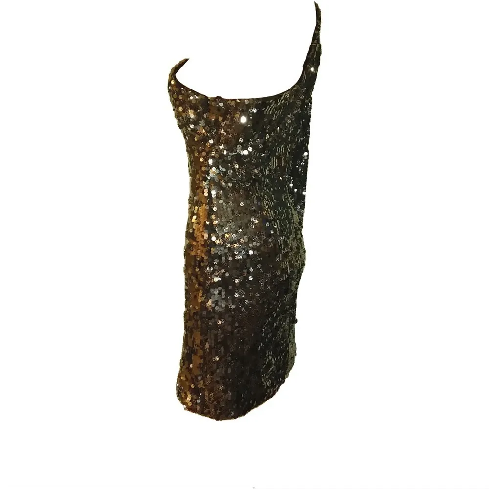 Cosmopolitan Silver/Black Sequin Dress - Image 4