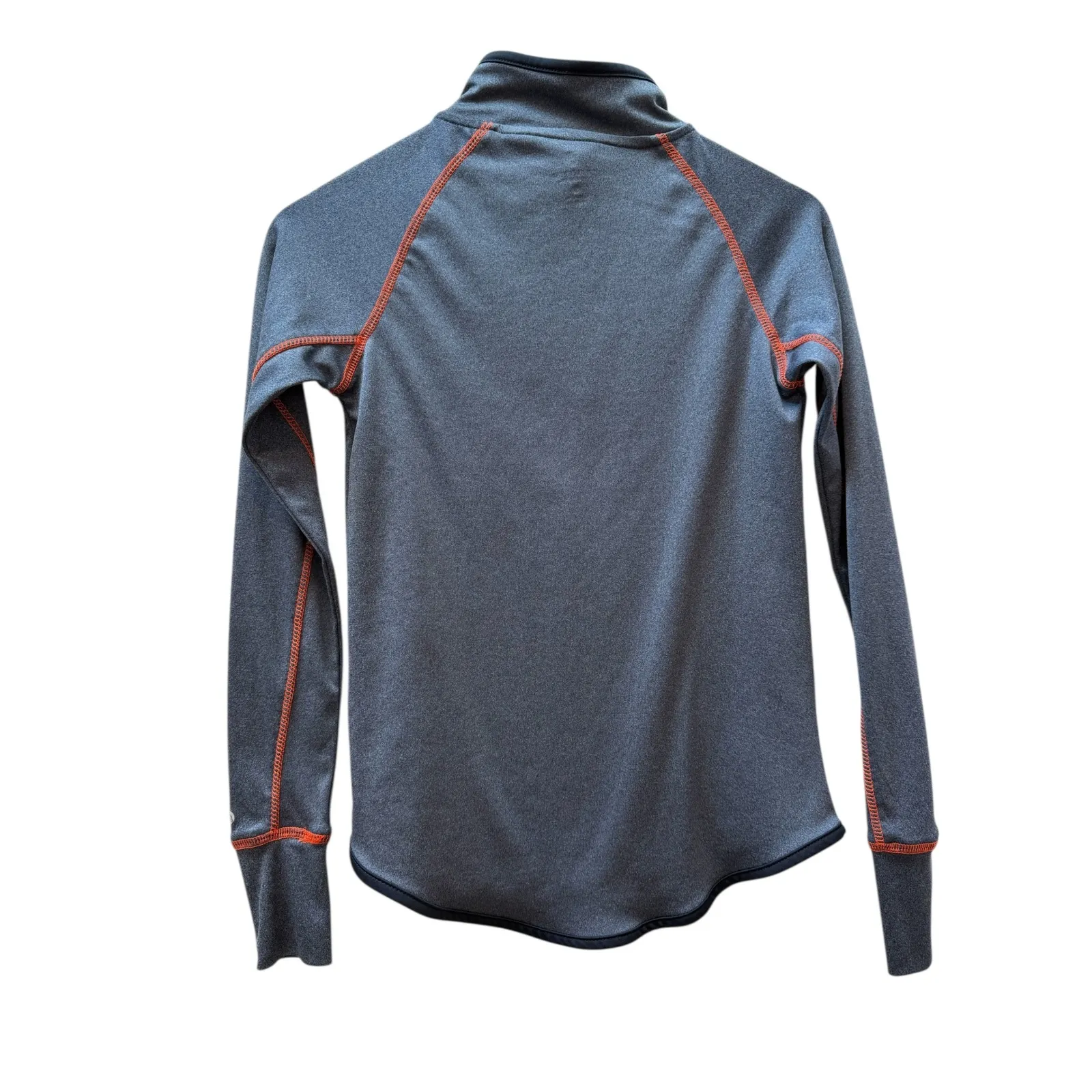 Auburn Tigers Colosseum Quarter Zip Pullover Shirt Women's Small Gray Orange - Image 2
